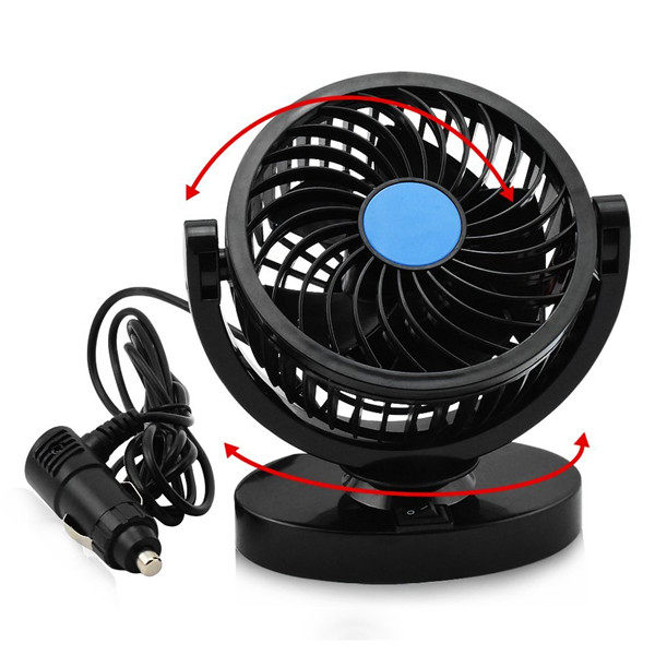4 Inch Car Fan 360 Degree Rotating Air Cooling Fan Low Noise Summer Car Air Conditioner